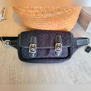 Black Coach mini belt bag